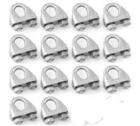 4mm Wire Rope Clamps - A4 316 Marine Grade Stainless Steel U Bolt Saddle Fasteners for Boat Rigging, Yacht, Sailing, Fencing & Outdoor Cable Tensioning (Pack of 10)