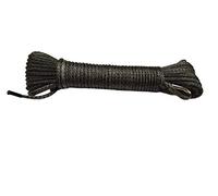 4mm x 15m Synthetic Rope - Gray Off-Road Winch Line for ATV & UTV Heavy-Duty Towing Accessories Durable and Lightweight Winch Rope