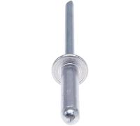 4mm x 18mm Alloyl Blind Rivets, 50 Pack - Rivets for Metal, Blind Rivet, Dome Head Rivet, Aluminium Body and Steel mandre Pop Rivets for Car Body, Metal Fastening, Leather, - Push Rivets