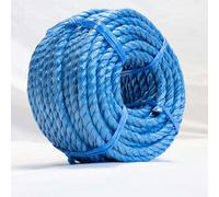 (4mm x 30m) Mini Coil Poly Rope - Strong Lorry Rope for Trailer, Outdoor Use - Durable, Blue, Multipurpose