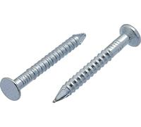 4mm x 40mm Brigt Zinc Steel Anchor Nails Ring Shank Nail Carpenters Annular Ring Nails (Pack of 100)