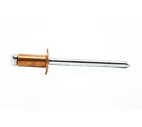 4mm x 6mm Copper Blind Pop Rivet Dome Head Steel Shaft ISO 15977 (Pack of 20) E5B