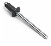 4mm x 6mm Graphite Grey Painted Colour Blind Pop Rivet Dome Head Aluminium/Steel Shaft ISO 15977 RAL 7024 Pack of 20) N11A