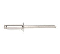 4mm x 8mm A2 Stainless Steel Countersunk Open Blind Pop Rivets - 5 Pack