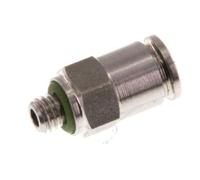 4mm x M 5 Push-in Fitting with Male Threads Stainless Steel FKM