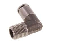 4mm x R1/8'' 90deg Elbow Push-in Fitting with Male Threads Stainless Steel FKM