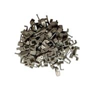 4mm2 Twin & Earth (13x6mm) Grey Cable Clips 100 Pack Nail Clips, Cable Tacks for Electrical Cables