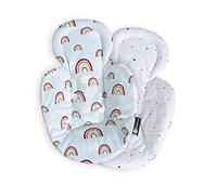 4moms Newborn Insert for Baby Swing, Baby rockaRoo, Printed on Both Sides, Soft, Little Rainbow