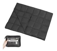 4Monster Camping Blanket Packable, Camping Quilt, Insulated Blanket Hammock Quilt, Camping Blanket for Cold Weather, Picnic, Hiking, Airplane, Travel, Beach, Stadium, Outdoor Gear, Black, L