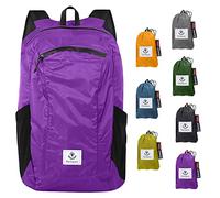 4Monster Foldable Backpack Ultra Lightweight Unisex Daypack Outdoor Waterproof Hiking Backpack for Camping Hiking Travel Sports Climbing Cycling, Purple, 16 Lang, Designer