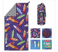 4Monster Microfiber Beach Towel with carry bag Sand Proof Travel Towel Quick Dry Lightweight Towel for Hiking Yoga Gym Sports Swimming Camping Fitness Bath