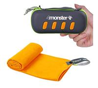 4Monster Microfiber Towel, Travel Towel, Camping Towel, Fast Drying, Soft Light Weight, Suitable for Gym, Beach, Swimming, Backpacking and More (Orange, Small (15.7 x 31.5 inches))