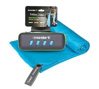 4Monster Microfiber Travel Towel with Carry Case, Super Absorbent, Quick Dry, Great for Gym, Beach, Swimming, Backpacking and More