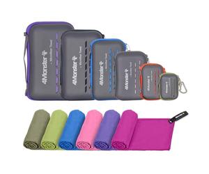 4Monster Microfibre Travel Towel - Quick Dry, Lightweight, Ultra Soft, Super Absorbent Compact Camping Towel for Sports, Gym, Beach, Camping, Yoga, Swimming, Hiking