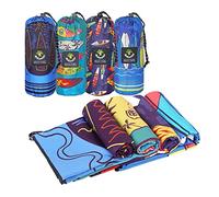4Monster Quick Dry Beach Towel, Ultra Absorbent Microfiber Travel Towel, Lightweight & Compact for Beach, Swimming, Camping, Pool, Water Sports & Yoga
