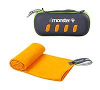 4Monster Ultra Light Quick Dry Microfibre Towels for Fitness, Sports, Sauna, Yoga and Travel Small Orange