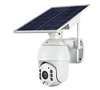 4MP 4G Solar Security Camera SIM Card Full Color Wireless Surveillance Cameras Rechargeable Battery Smart Home Protection(4G Cam Add 64G)