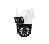 4MP+4MP 4K PTZ Wifi Camera Dual Lens Dual Screen AI Human Detect Auto Tracking Outdoor Surveillance Camera(8MP NO SD Card)