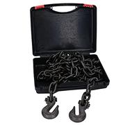 4mtr 8mm Tow Towing Recovery Chain Grab Hooks 1770kg Working Load + Case