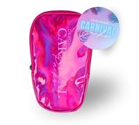4N1 Carnival Thigh Bag, Leg Harness, Waist Pack, Crossbody Bag - with Adjustable No Slide Elastic Straps in Holographic (Pink) | Debonair Carnival Packs