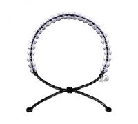 4Ocean Shark Beaded Bracelet Plastic SHARKBLACK - Unisex - Organic cotton Black Adjustable