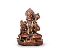 4OUR FAITH Bronze Finish Handmade Bajrang Bali Lord Hanuman Idol | Hindu Monkey God Idol | Idol for Car, Office and Home Decor | 8 cms | Gifting Purpose (Lord Hanuman Statue) - Pack of 1