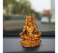 4OUR Faith Golden Lord Shiva Idol, Padmasana Shiva Statue for Car Dashboard