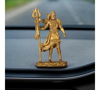 4OUR FAITH Golden Shiva The Protector Statue for Car Dashboard | Mahadev Murti | Meditating Shiva Idol for Car and Room Decor | 4.50 inch | Gifting Purpose (Lord Shiva Statue) - Pack of 1