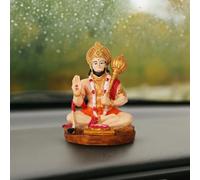 4OUR FAITH Multi Color Handmade Bajrang Bali Lord Hanuman Idol | Hindu Monkey God Idol | Idol for Car, Office and Home Decor | 8 cms | Gifting Purpose (Lord Hanuman Statue) - Pack of 1