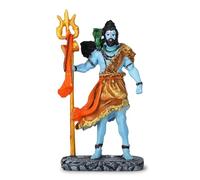 4OUR FAITH Multi-Color Shiva The Protector Statue for Car Dashboard | Mahadev Murti | Meditating Shiva Idol for Car and Room Decor | 4.50 inch | Gifting Purpose (Lord Shiva Statue) - Pack of 1