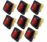 4P 15A Waterproof Rocker Switch, Toggle Switch for For boats and RVs, Engineered for Long Lasting Performance (Red)