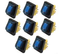 4P 15A Waterproof Rocker Switch, Toggle Switch for For boats and RVs, Engineered for Long Lasting Performance (blue)
