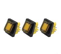 4P 30A Waterproof Rocker Switch for For boats, RVs, and Automotive Applications (yellow)