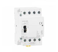 4P 40A 63A 2NC2NO Or 4NO 220V/230V 50/60HZ Din Rail Household AC Modular Contactor Manually Operation 1Pcs(4P 40A 4NO 220V)