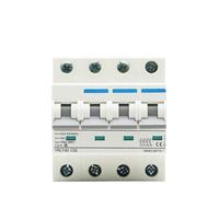 4P AC 400V Circuit breaker MCB 6A 10A 16A 20A 25A 32A 40A 50A 63A Circuit Protector YRL7-63 NWPNLXEA(50A)