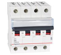 4P B 6A Overcurrent Switch 6kA AC S304 S300 TX3 Series 403413