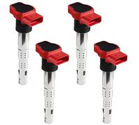 4P CIgnition Coil Pack is suitable for Audi A3 A4 A5 A6 Q5 S4 S5 TT R8 for Volkswagen Golf GTI Jetta Passat CC Tiguan 4-pin red ignition coils 06E905115E UF529