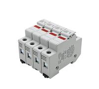 4P DIN Rail Solar photovoltaic DC Fuse Holder with Indicator Light Suitable for 10 * 38mm Chain(32a,EAPV-32L-4P)