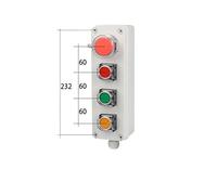 4P Four Position Cover Push Button Control Box Emergency Stop Momentary Reset Start Stop Proof Enclosure EFDSVUHE(4P Emergency Cover)