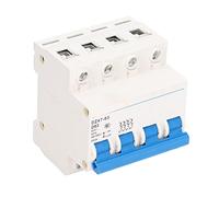 4P Miniature Circuit Breaker, Nylon PA66 Shell Circuit Protection Switch Modular Design Flame Retardant DIN Rail Mount for Lighting System Pushbutton Switches Automatic switch