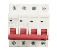 4P Small Circuit Breaker, DC 1000V 50A Mini Circuit Breaker with 6000A Breaking Capacity, Electromagnetic Tripping for Solar PV System, DIN Rail Mountable for DC Power and Marine A