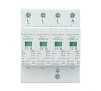 4P Surge Protective Device 20KA-40KA for 420VAC Protection with Guide Rail Mounting, Gray SGM8-40 Model, Flame Retardant PC Housing for Industrial &