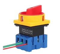 4P25A 63A Rotary Cam Changeover Switch LW30-25A, 690V AC Load Break Isolator Switch for Main Power Control & Generator Transfer(4P 32A)