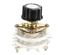 4P5T 4 Pole 5 Position 2 Platinum Strip Channel Switch Rotary Selector with Button