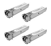 4Pack 1.25G SFP Module 1000Base-SX Multimode LC Transceiver, 850nm MMF, 550m Range - Compatible with Cisco SFP-GE-S, Meraki MA-SFP-1GB-SX, Ubiquiti UF-MM-1G, Mikrotik, TP-Link, Netgear, Aruba and more