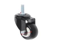 4Pack 1.5 Inch Swivel Caster Wheels with Brake Silent PU Polyurethane for Furniture Speakers HeavyDuty Screw Rod Included