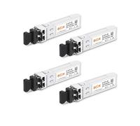4Pack 10GBase-SR SFP+ Transceiver, 10G 850nm Multimode Module up to 300M, Compatible for Cisco SFP-10G-SR, Ubiquiti UniFi UF-MM-10G, Meraki MA-SFP-10GB-SR, D-Link, Netgear, Mikrotik, ZTE and More