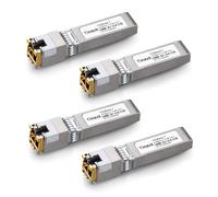 4Pack 10GBase-T SFP Transceiver, 10Gb SFP+ Ethernet Modular Transceiver, 1310nm MMF, up to 1000 Meters, Compatible with Cisco, Ubiquiti, Mikrotik, D-Link, Netgear, Qnap, Linksys and More