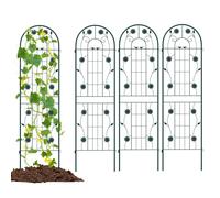 4Pack 180cm x 50cm Metal Garden Trellis Plant Support Climbing Plants COSTWAY Green One Size