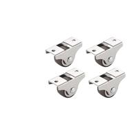 4Pack 1Inch 2Hole Silent Directional Wheels Small Rubber Pulleys for Drawer Rollers Smooth Rolling Durable Easy to Install for Home Furniture